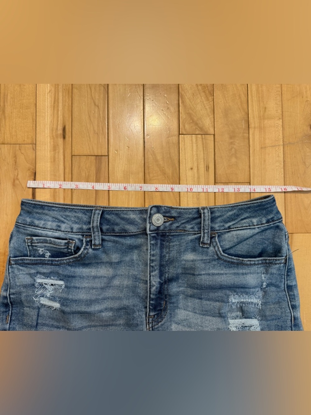 Classic Hight Rise Shortie Shorts - Blue size 13 / 31w - Picture 3 of 6
